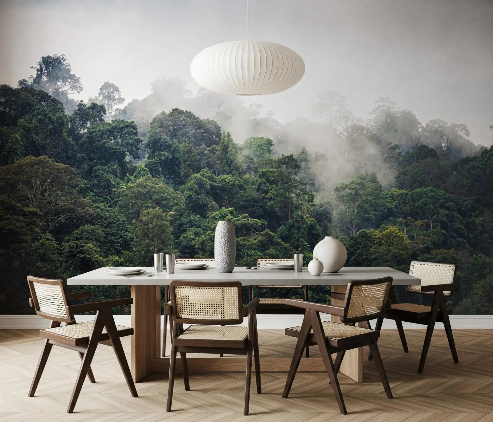 Misty Rainforest Photography Wallpaper Mural