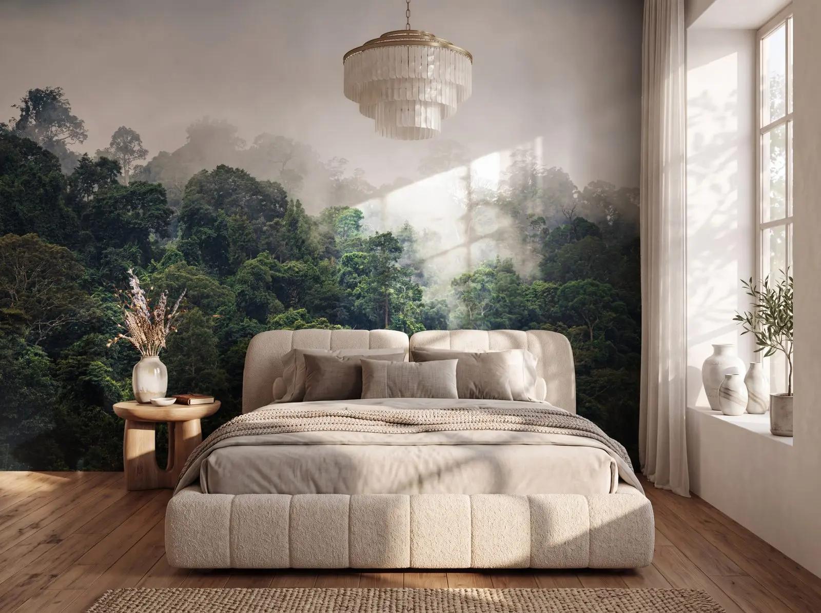 Misty Rainforest Photography Wallpaper Mural