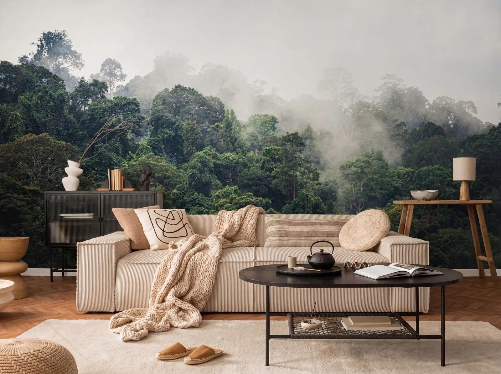 Misty Rainforest Photography Wallpaper Mural