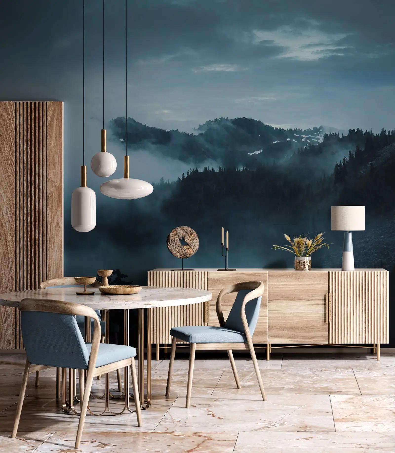 Misty Mountain Landscape Wallpaper Mural