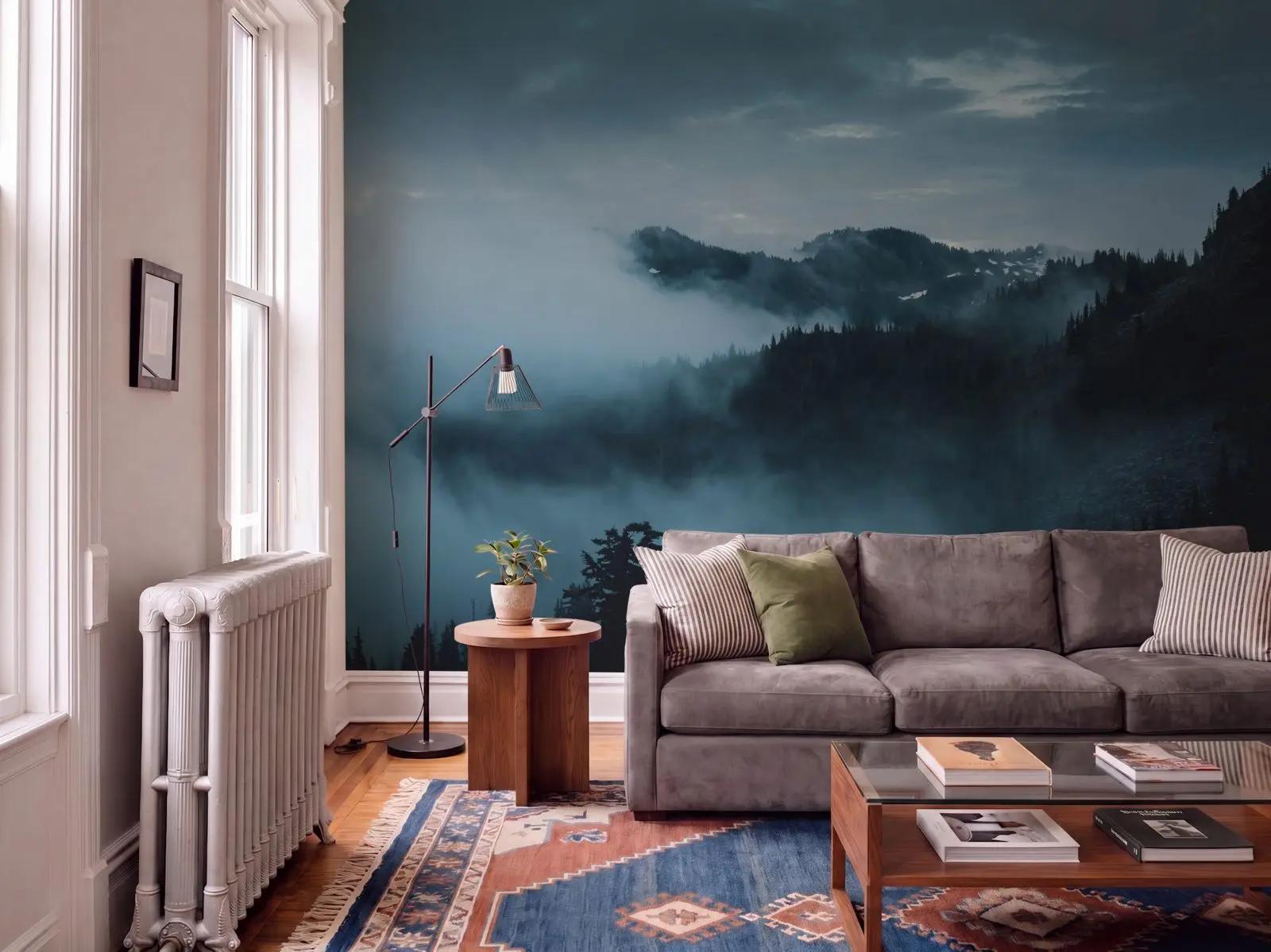 Misty Mountain Landscape Wallpaper Mural