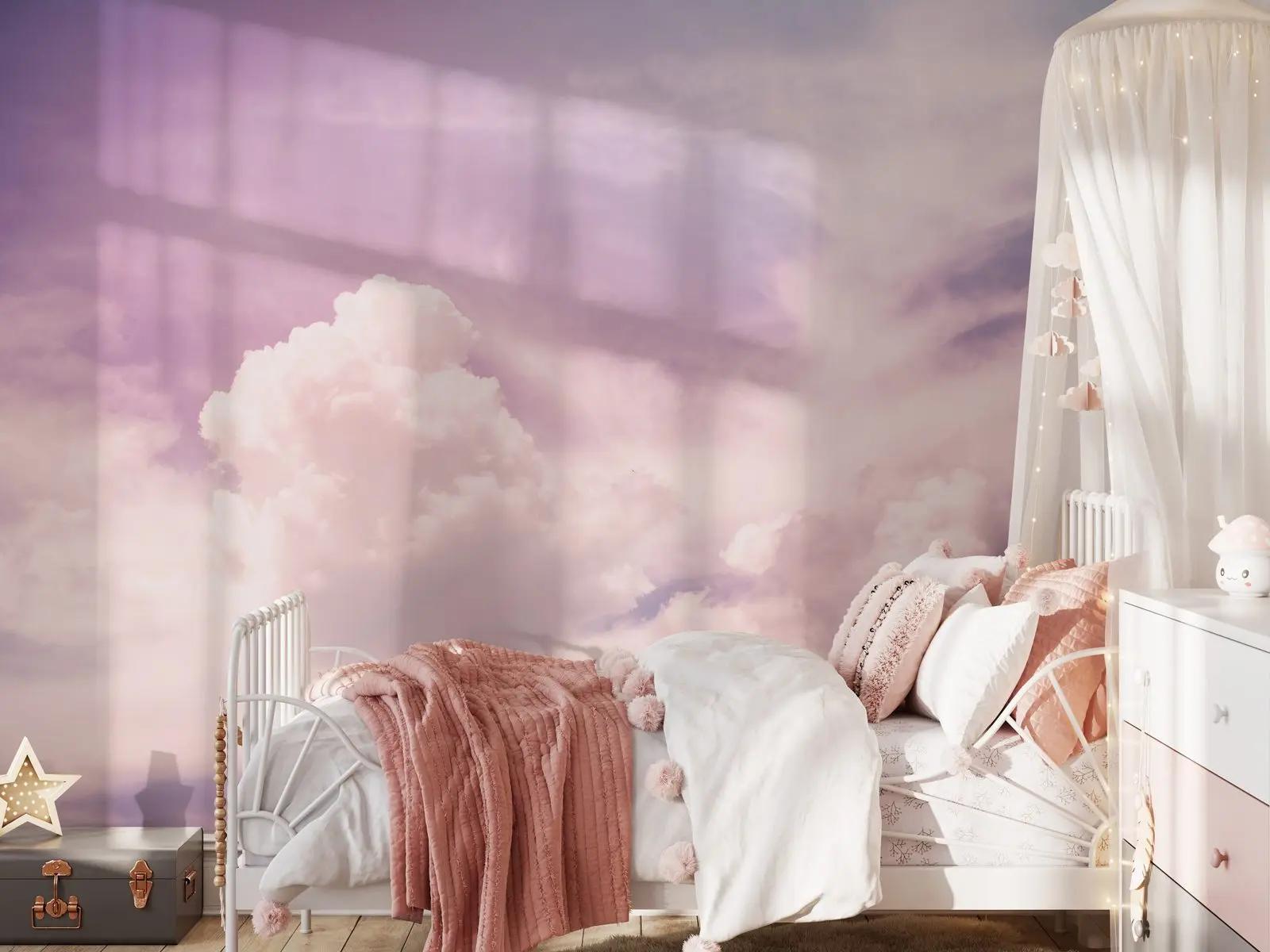 Pink Sky Cloud Wallpaper Mural
