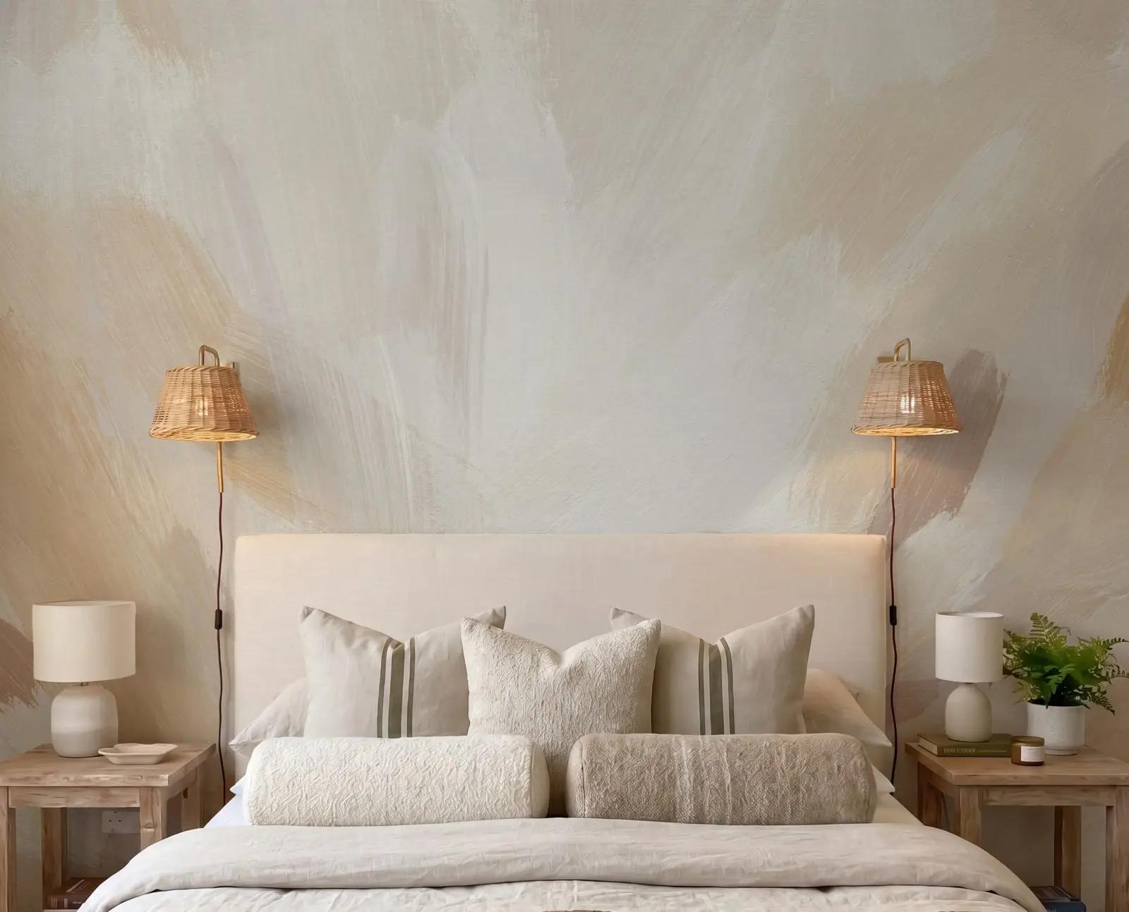 Beige Abstract Wallpaper Mural