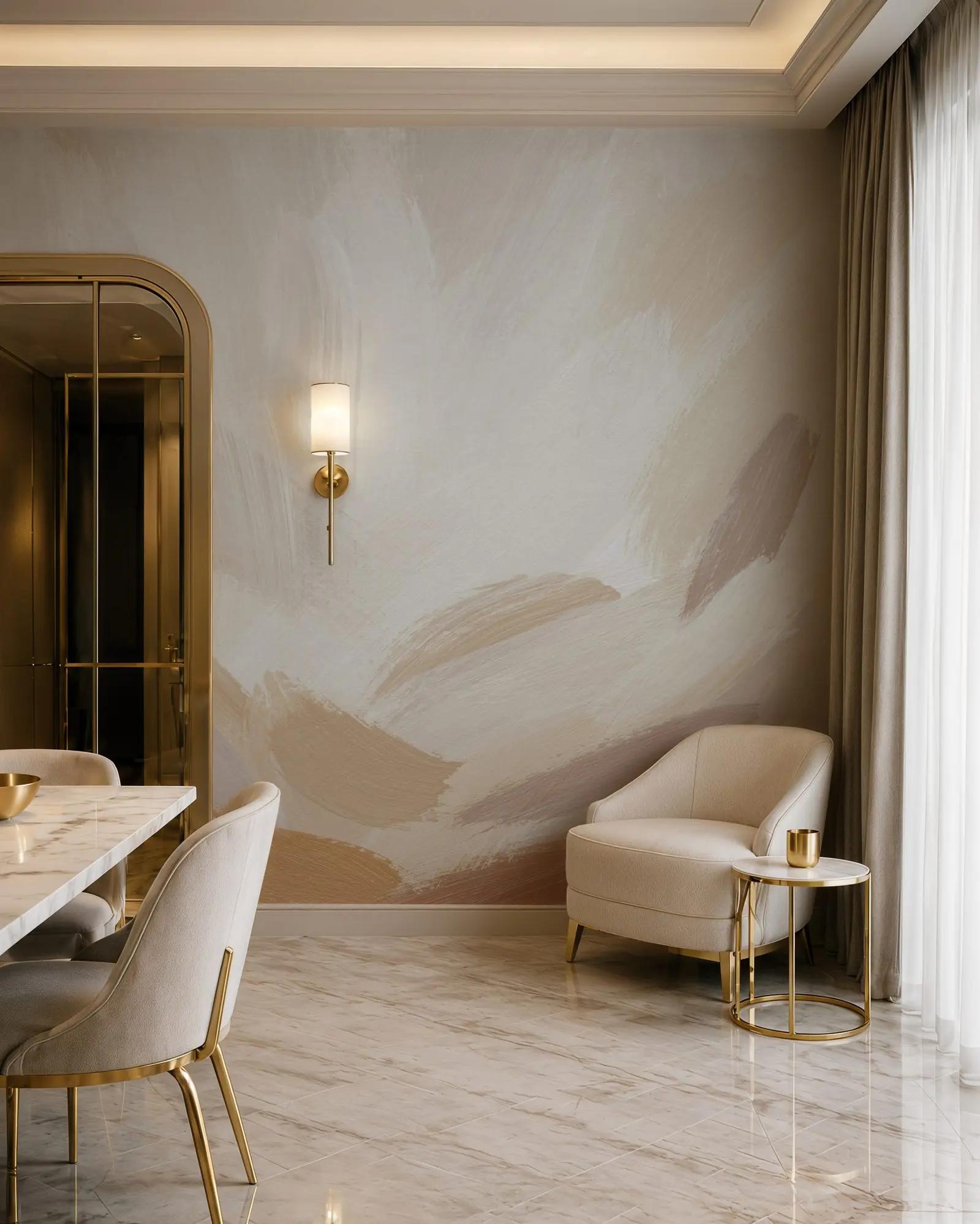 Beige Abstract Wallpaper Mural