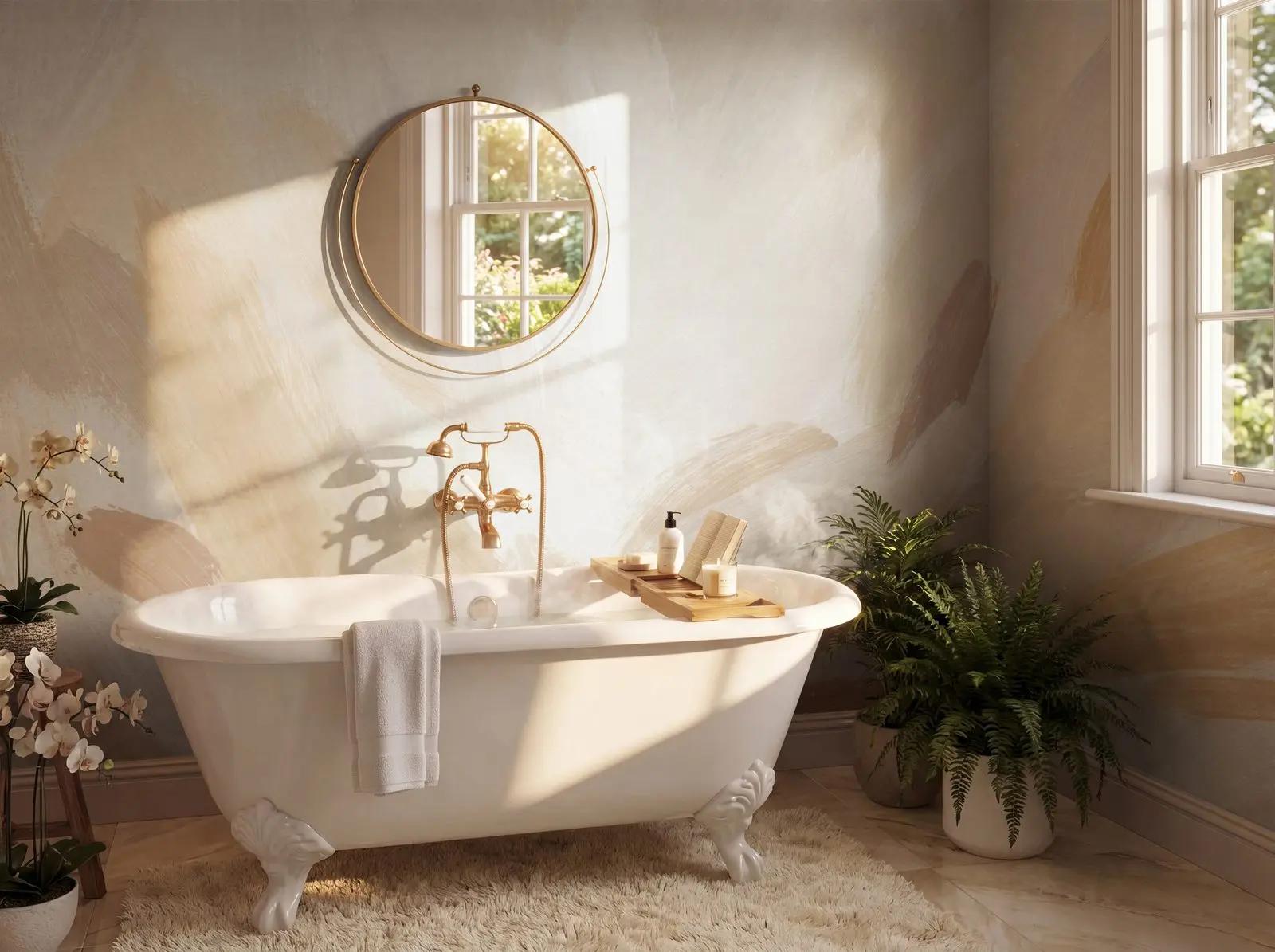 Beige Abstract Wallpaper Mural