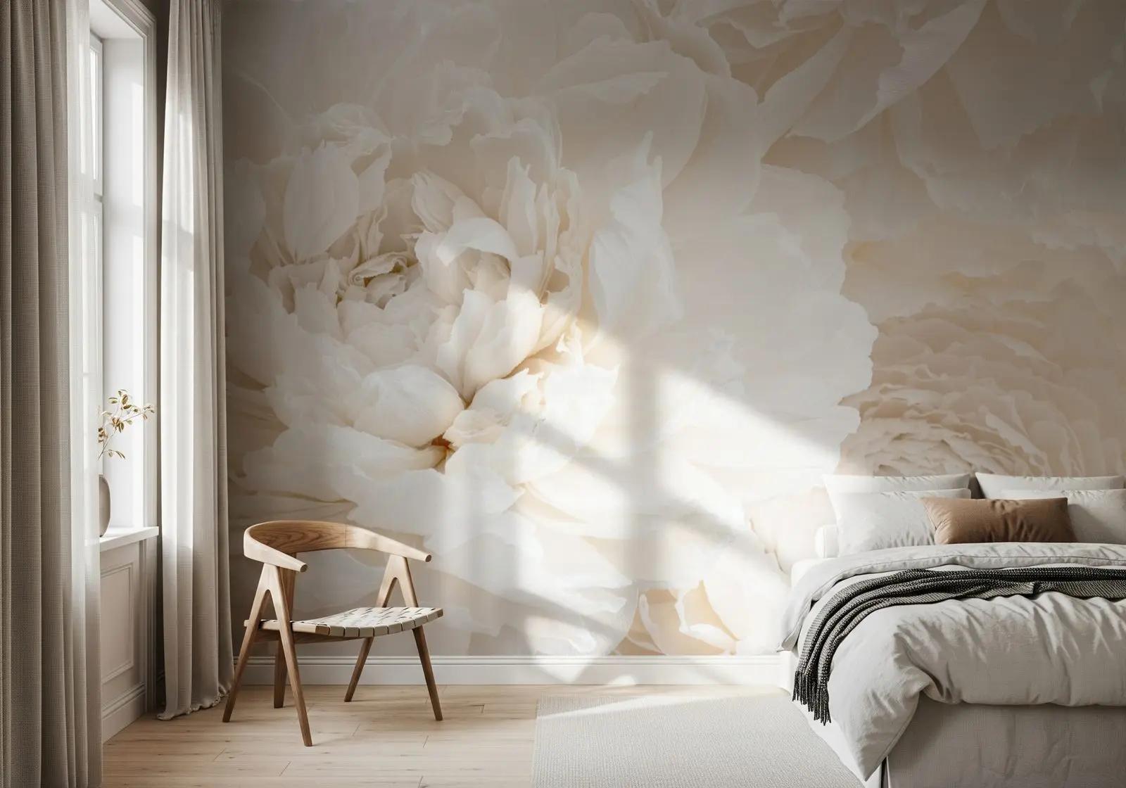 Ivory Peony Wall Mural