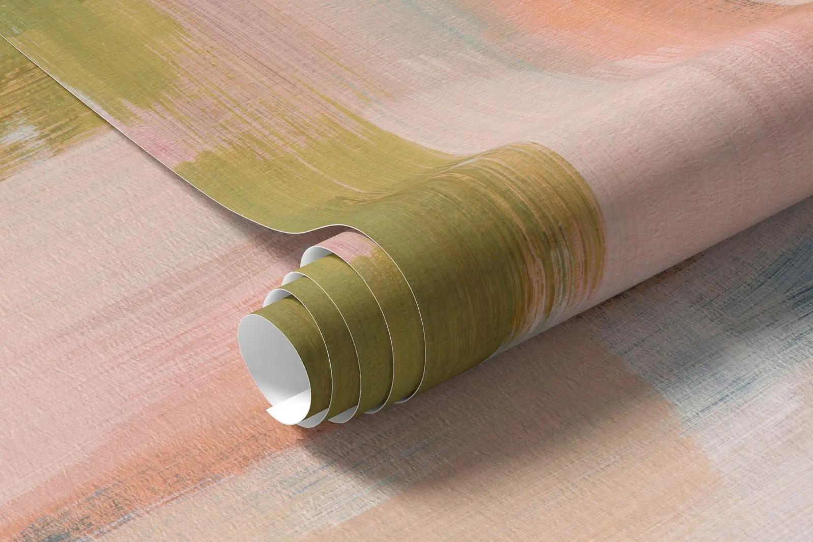 Abstract Pink and Green Wallpaper Mural