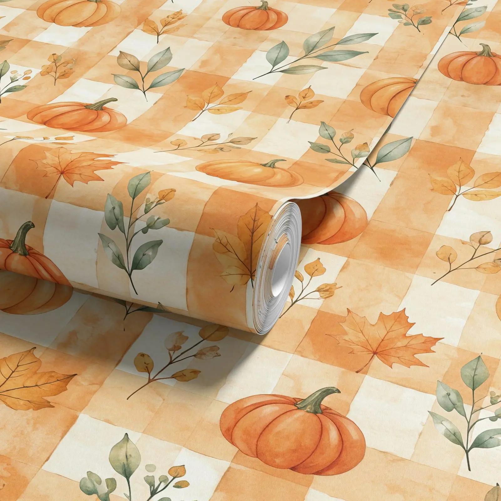 Watercolour Pumpkin Wallpaper Mural