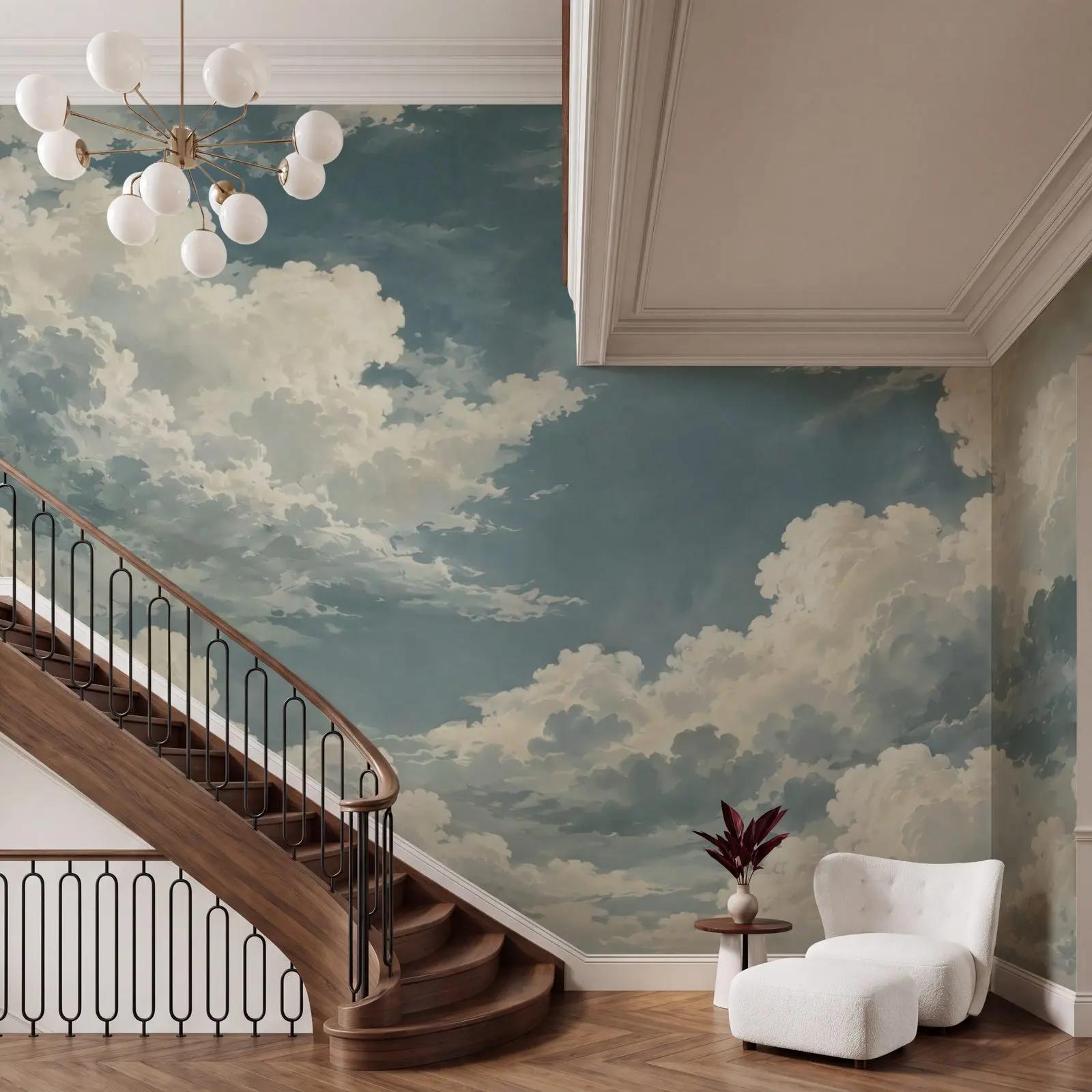 Blue Cloud Wallpaper Mural