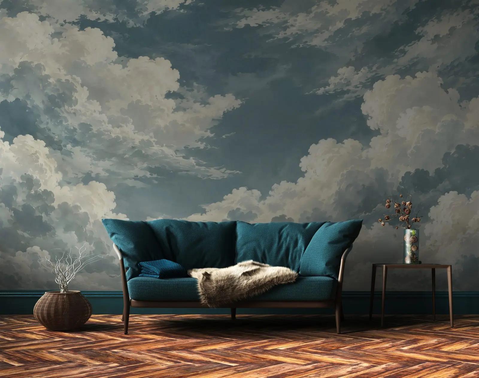 Blue Cloud Wallpaper Mural