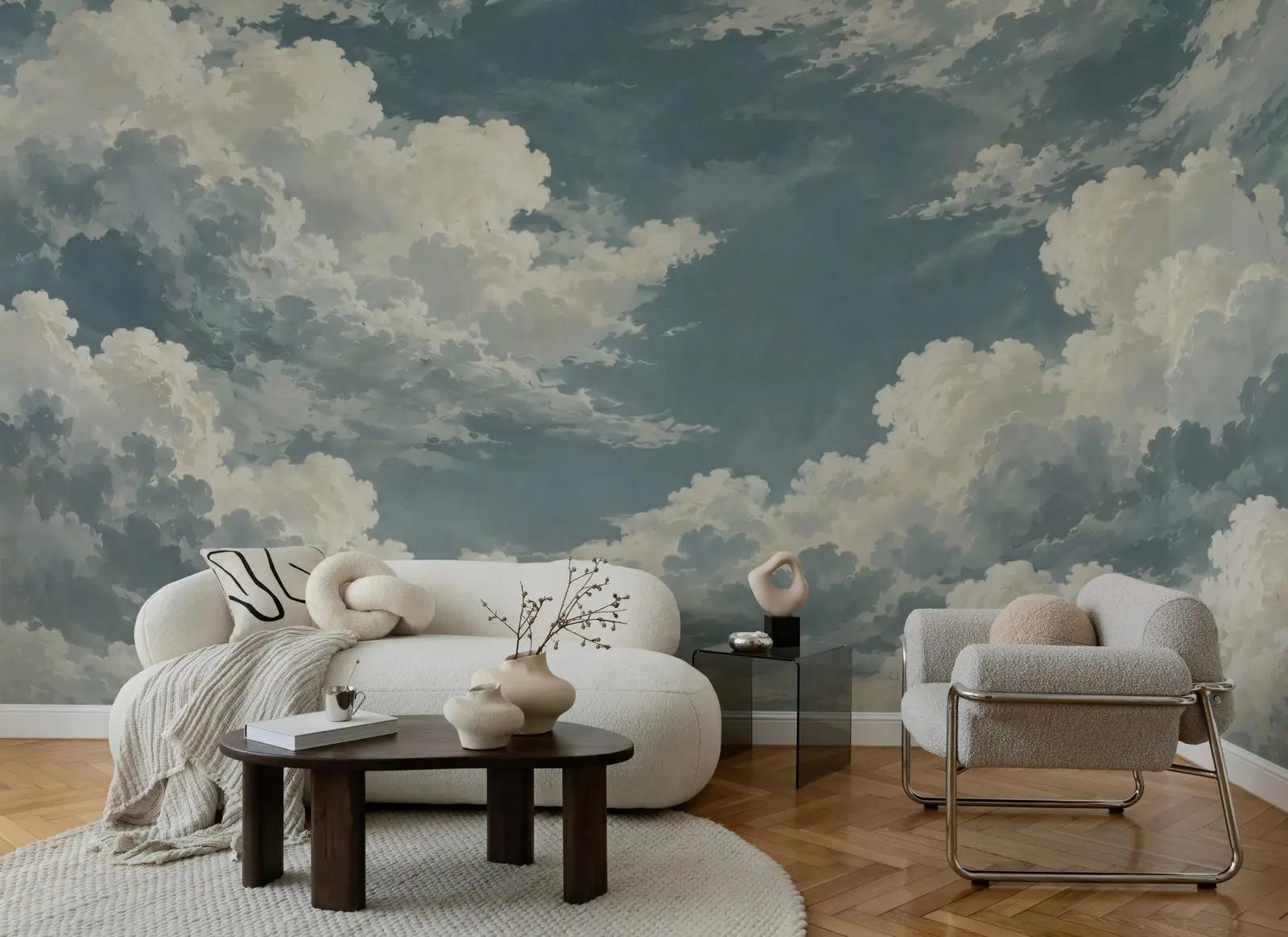 Blue Cloud Wallpaper Mural