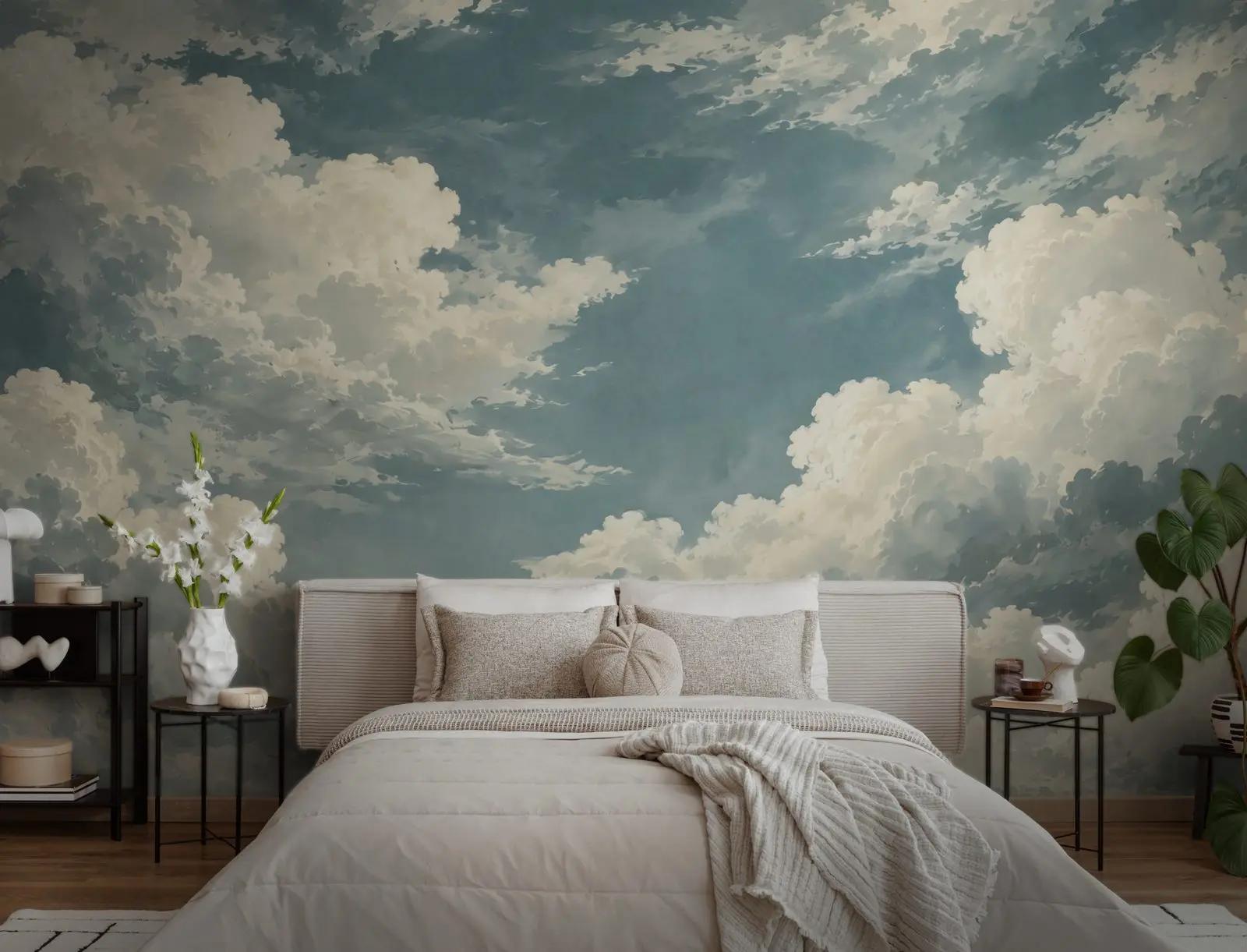 Blue Cloud Wallpaper Mural