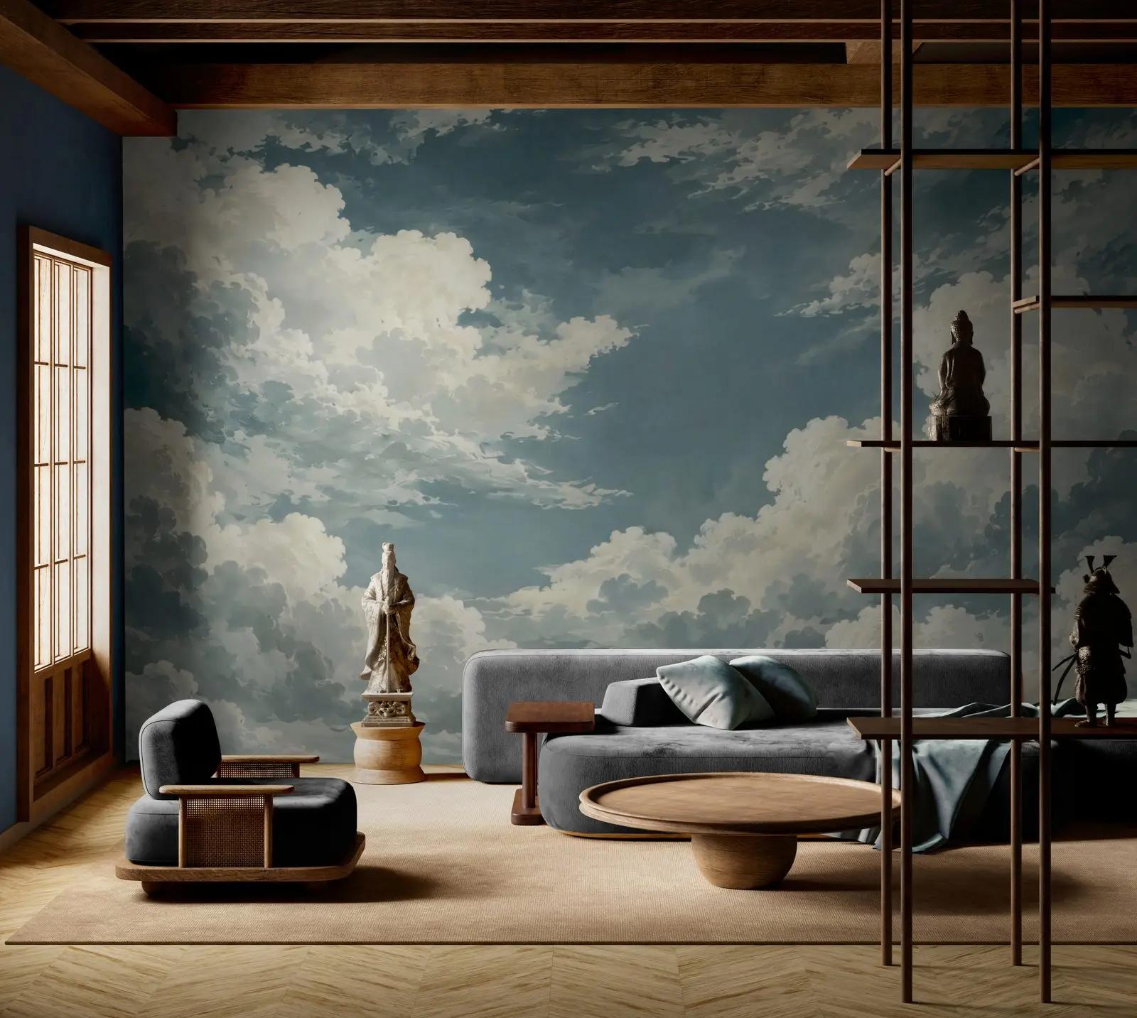 Blue Cloud Wallpaper Mural