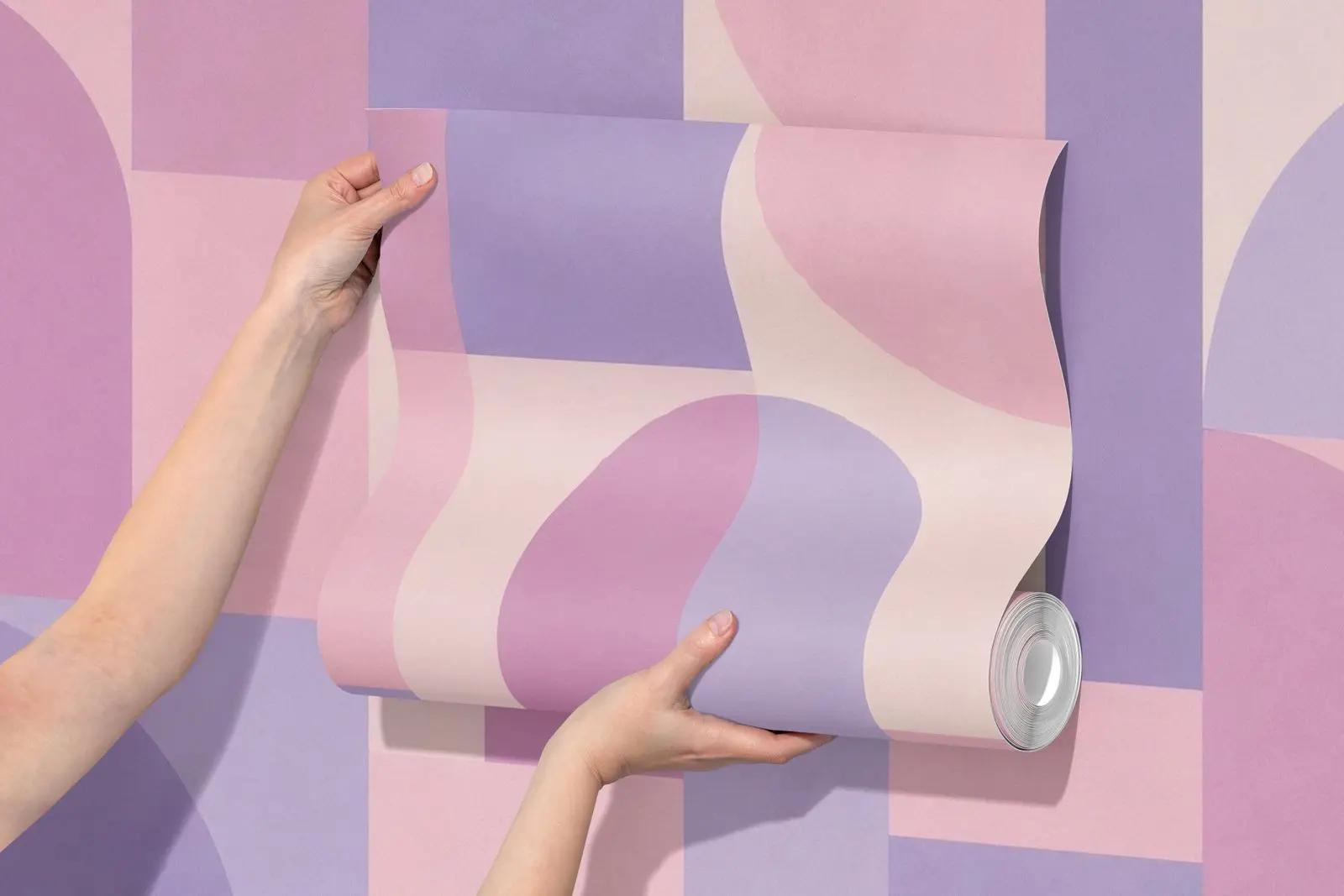 Html Color Codes Pastle Pastel Geometric Arch Wallpaper Mural | Wallhue