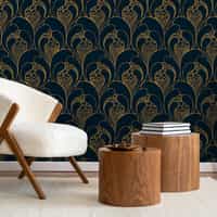Luxurious Art Deco Abstract Swirls Wallpaper Mural 2