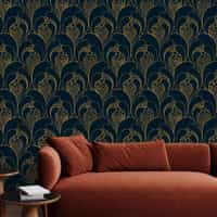 Luxurious Art Deco Abstract Swirls Wallpaper Mural 3
