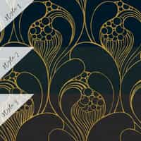 Luxurious Art Deco Abstract Swirls Wallpaper Mural 4