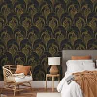 Luxurious Art Deco Abstract Swirls Wallpaper Mural 1