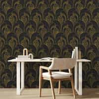 Luxurious Art Deco Abstract Swirls Wallpaper Mural 2