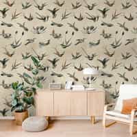 Antique Hummingbirds Wallpaper Mural 2