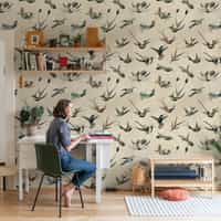 Antique Hummingbirds Wallpaper Mural 1
