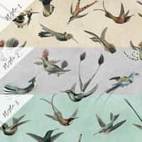 Antique Hummingbirds Wallpaper Mural 5