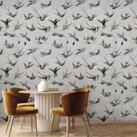 Antique Hummingbirds Wallpaper Mural 1