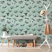 Antique Hummingbirds Wallpaper Mural  3