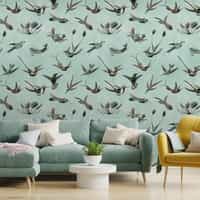 Antique Hummingbirds Wallpaper Mural  2
