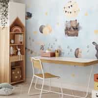 Cute Animals with Balloons Wallpaper Mural  2