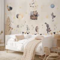 Cute Animals with Balloons Wallpaper Mural 2
