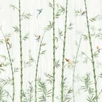 Asian Bamboo Forest with Birds Wallpaper Mural 9