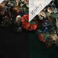 Elegant Dark Floral Blooms Wallpaper Mural 10