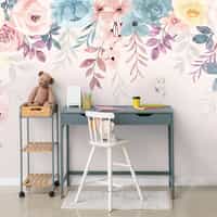 Springtime Flowers and Butterfly Wallpaper Mural 2