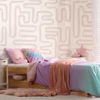 Abstract Minimalist Maze Pattern Wallpaper Mural 2