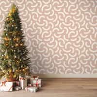 Minimalist Crescent Swirls Wallpaper Mural 1