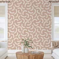 Minimalist Crescent Swirls Wallpaper Mural 3