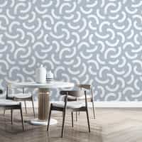 Minimalist Crescent Swirls Wallpaper Mural 1