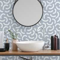 Minimalist Crescent Swirls Wallpaper Mural 2