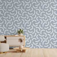 Minimalist Crescent Swirls Wallpaper Mural 3