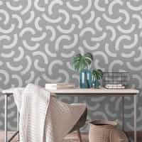 Minimalist Crescent Swirls Wallpaper Mural 3