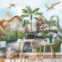 Enchanted Dinosaur Park Kids Wallpaper Mural 3