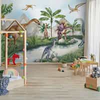 Enchanted Dinosaur Park Kids Wallpaper Mural 4