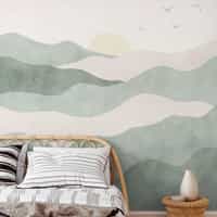 Soothing Waves and Sunrise Wallpaper Mural 3