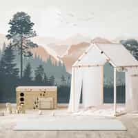 Sunrise Over Valleys and Jungle Wallpaper Mural 1