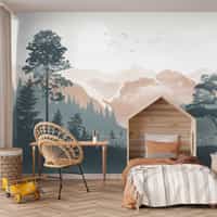 Sunrise Over Valleys and Jungle Wallpaper Mural 3