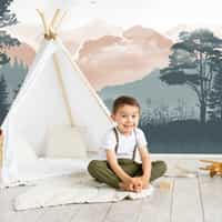Sunrise Over Valleys and Jungle Wallpaper Mural 4