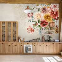 Watercolor Floral Bouquet Elegant Wallpaper Mural 5