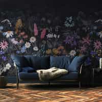 Wild Floral Landscape Nursery Wallpaper Mural 1