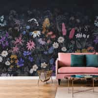 Wild Floral Landscape Nursery Wallpaper Mural 2